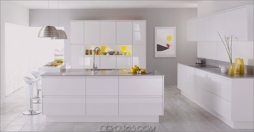 Moderne-weiße Küche