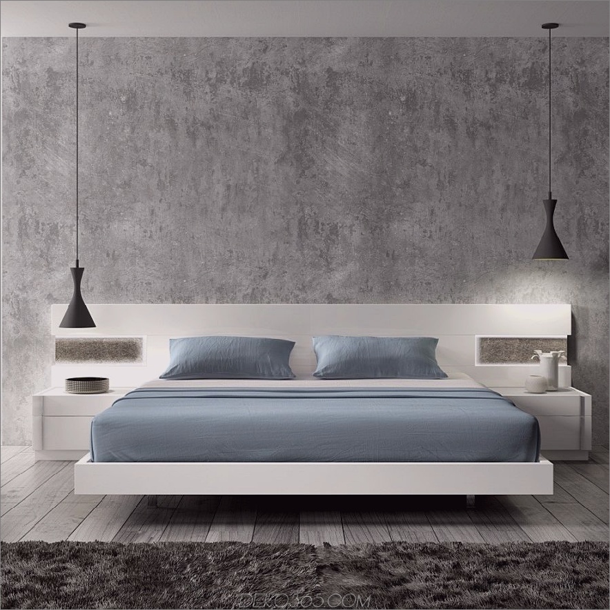 Moderne Plattform schwebendes Bett 900x900 40 Moderne Betten, die ein schäbiges Schlafzimmer verwandeln