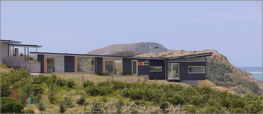 okitu house 4 Beach House Design - T-förmige Hauspläne von Pete Bossley Architects