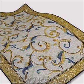 Fliesenmosaik-Teppich von Sicis - neue Glasfliesen-Teppiche Bisanzio