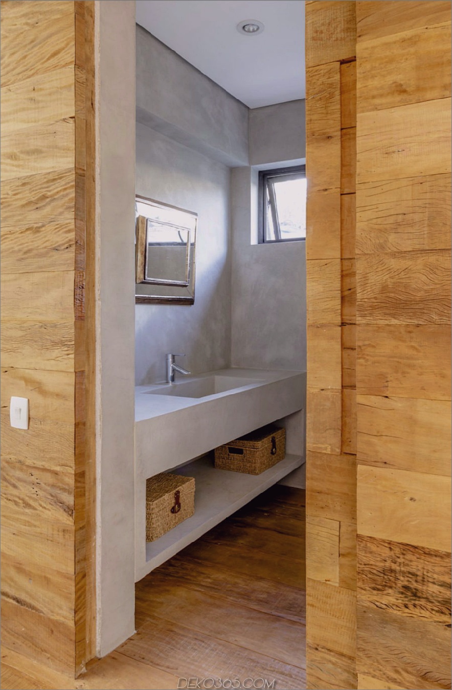 Badezimmer aus Beton mit integriertem Waschtisch
