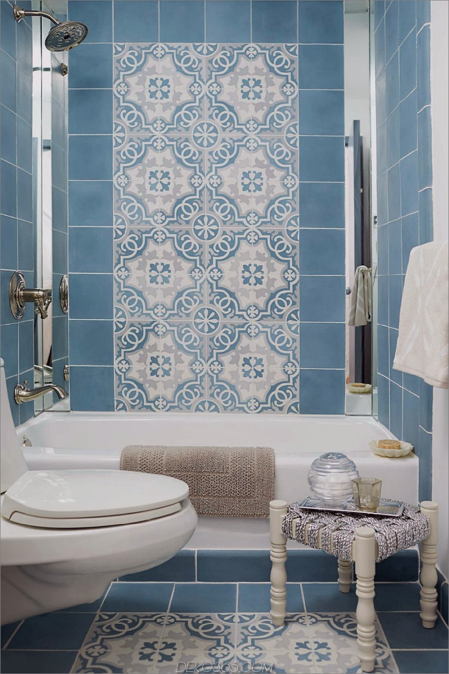 Kleines Badezimmer mit marokkanischem Flair