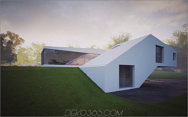 modernes Wickelhaus mit futuristischer Form und Stil 1 thumb 630x393 12033 Futuristisches Landhaus in Süddeutschland