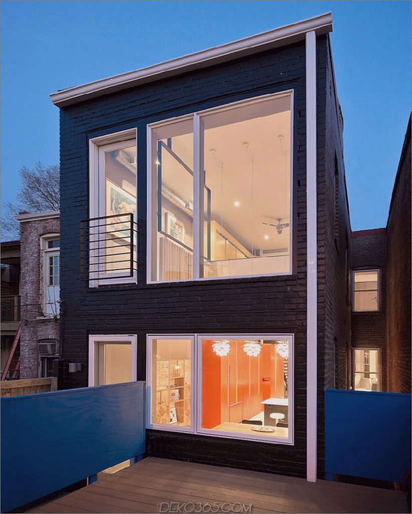 Kleine Reihenhaus-Renovierungsidee: Mutige Farben - blog.deko365.com