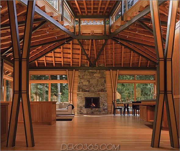 finne house 4 Luxuriöses Holzhaus unter den Bäumen des ländlichen Seattle