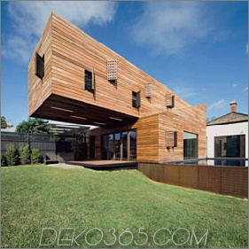 Modernes Holzhaus - Cooler Holzzusatz