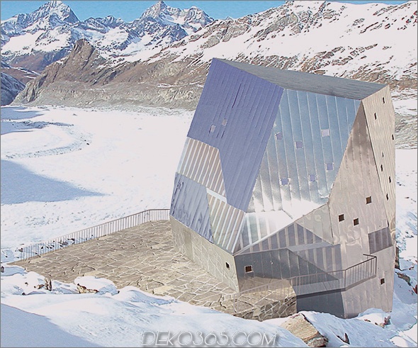 monte rosa 2 Nachhaltiges Design einer Berghütte in den Schweizer Alpen im Gebiet von Monte Rosa