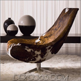 Cowhide Lounge Chair von Italy Dream Design - Oyster