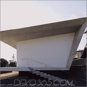 Japanisches Strandhaus-Design: Zeitgenössischer Beton